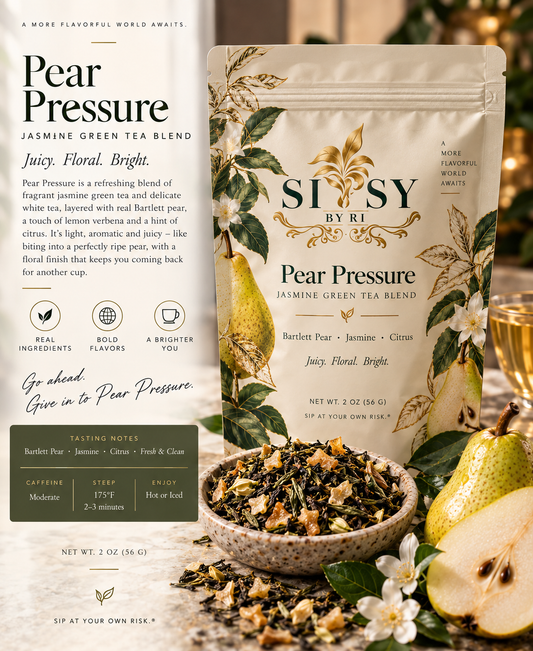 Pear Pressure — Bartlett Pear Jasmine Green + White Tea
