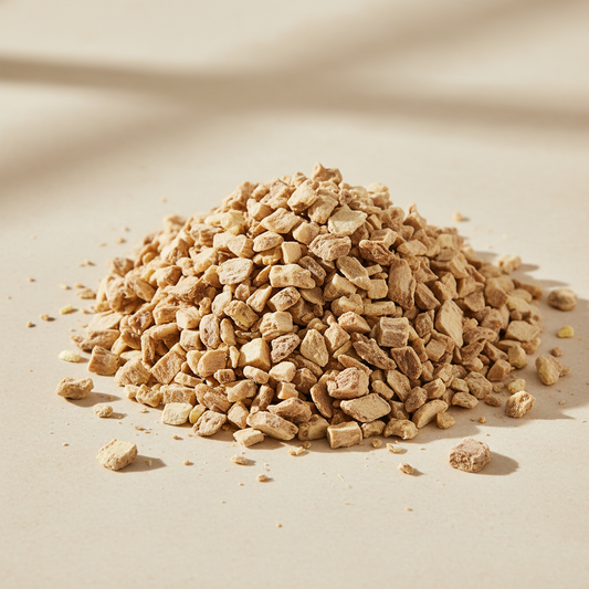 Generated product photo of dried organic ginger root