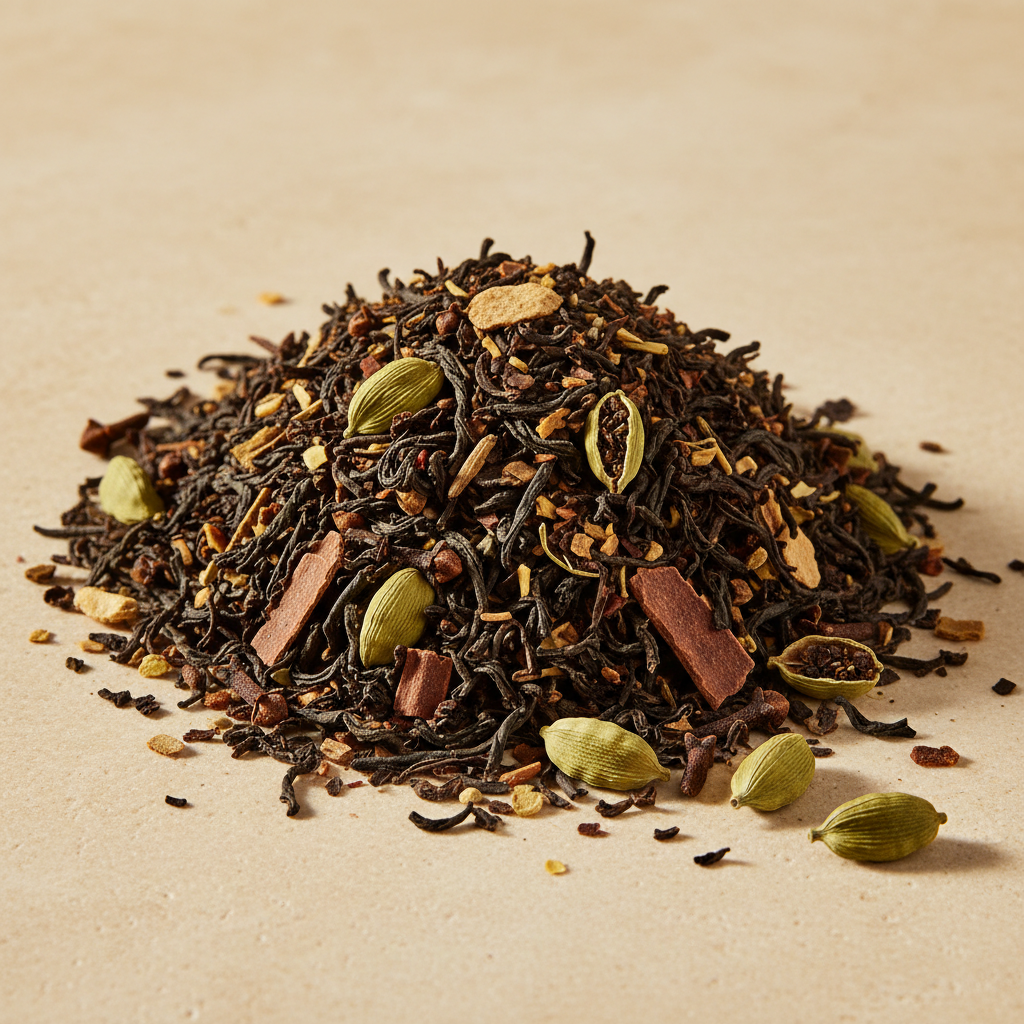 After Chai Hours black tea with cinnamon, cardamom, ginger, clove and black pepper